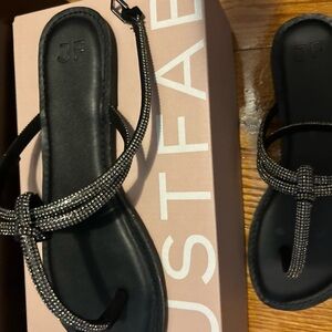 JustFab Black Sandals